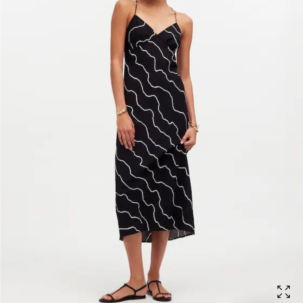 Madewell Layton Midi Slip Dress / NWT / Black / Size 4